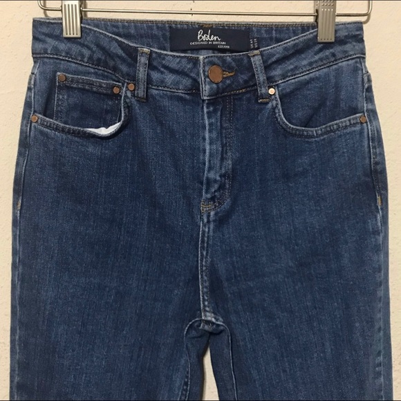 Boden Blue Cambridge Pom Pom Jeans Size 2 R - Picture 4 of 8